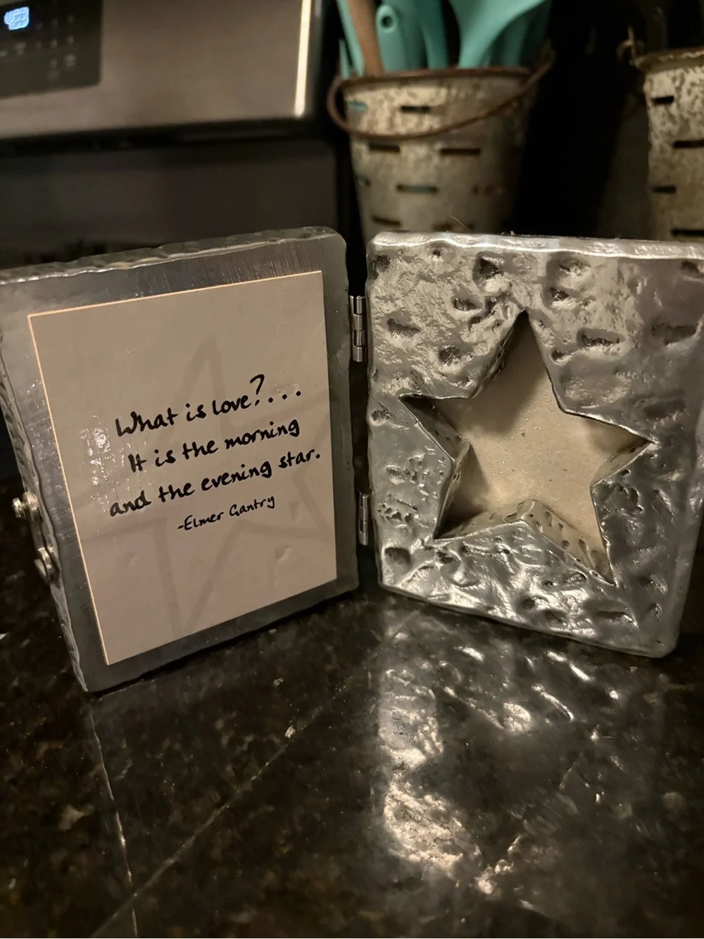 Silver Star Hinged Decorative Photo Frame